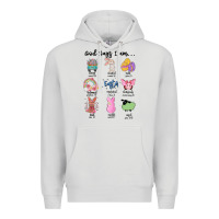 Dove Grey gos says ı am easter Premium Hoodie - MaliasSmallBusiness