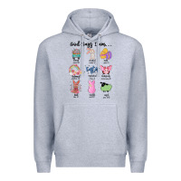 Heather Grey gos says ı am easter Premium Hoodie - MaliasSmallBusiness