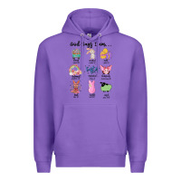 Purple gos says ı am easter Premium Hoodie - MaliasSmallBusiness