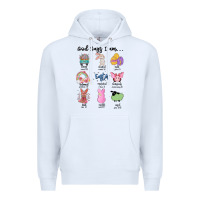 White gos says ı am easter Premium Hoodie - MaliasSmallBusiness