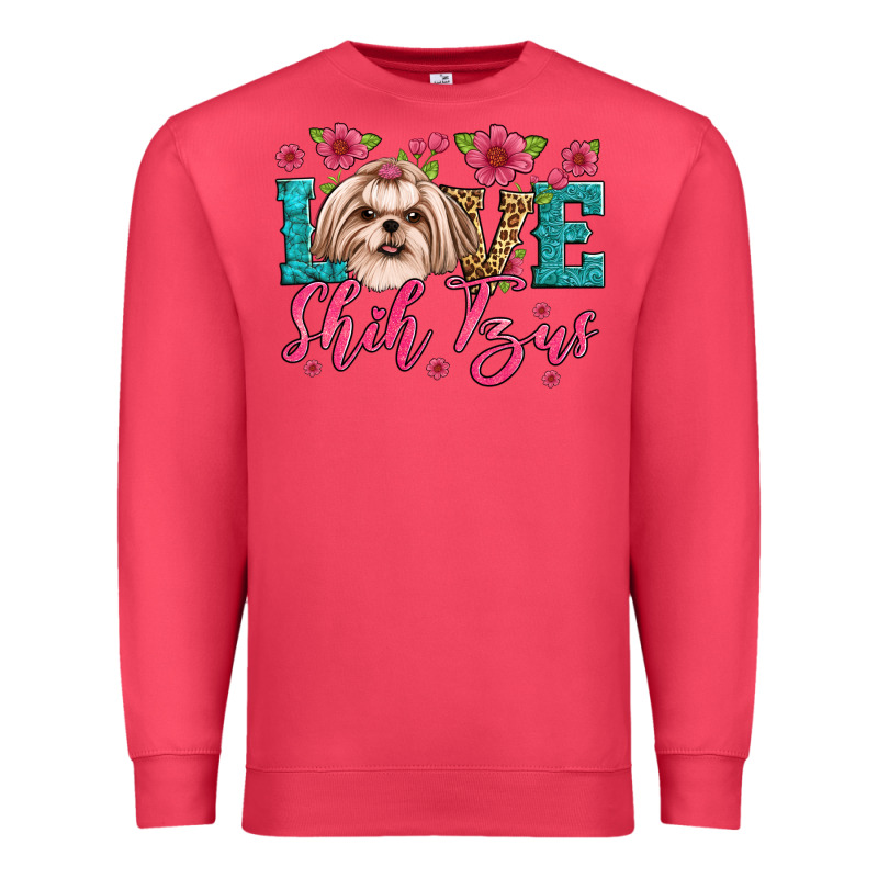 Love Shih Tzus Premium Sweatshirt by JahusDesignShop | Teevron