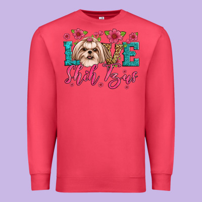 Love Shih Tzus Premium Sweatshirt Designed By Jahusdesignshop