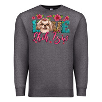 Charcoal Heather love shih tzus Premium Sweatshirt - JahusDesignShop