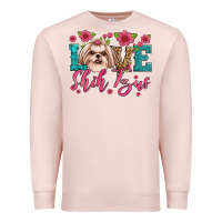Pale Pink love shih tzus Premium Sweatshirt - JahusDesignShop