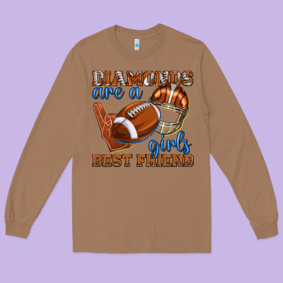 Long Sleeve Tee diamonds are a girls best friend football