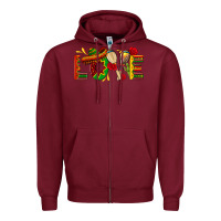 Burgundy Mexico Love Zipper Hoodie - texasbilliewilder