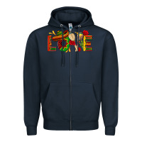 Navy Mexico Love Zipper Hoodie - texasbilliewilder