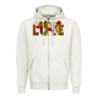 Oatmeal Heather Mexico Love Zipper Hoodie - texasbilliewilder