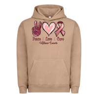 Pigment Burro Peace love cure Uterine Cancer Urban Hoodie - NancyCooperArtShop