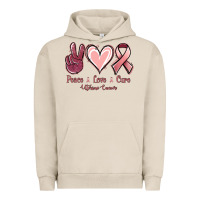 Pigment French Oak Peace love cure Uterine Cancer Urban Hoodie - NancyCooperArtShop