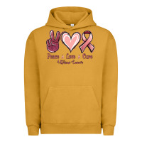 Pigment Peanut Butter Peace love cure Uterine Cancer Urban Hoodie - NancyCooperArtShop