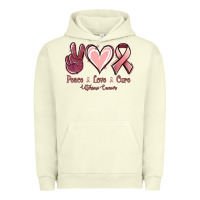 Pigment Pistachio Peace love cure Uterine Cancer Urban Hoodie - NancyCooperArtShop