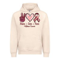 Sandshell Peace love cure Uterine Cancer Urban Hoodie - NancyCooperArtShop