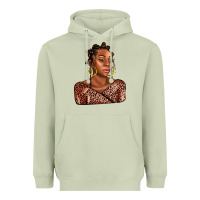 Matcha afro woman Heavyweight Hoodie - AdoDesignShop