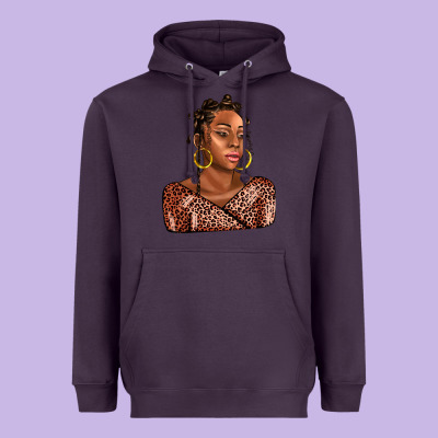 Afro Woman Heavyweight Hoodie Designed By Adodesignshop