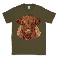 Army Green highland cow Classic Tee - RanaPortraitStore