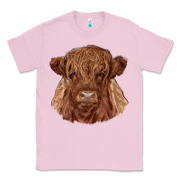 Bubblegum Pink highland cow Classic Tee - RanaPortraitStore