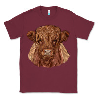 Burgundy highland cow Classic Tee - RanaPortraitStore