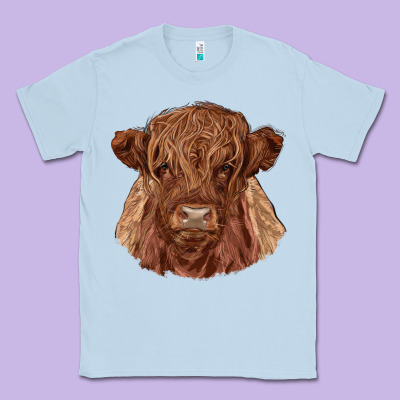 Highland Cow Classic Tee Designed By Ranaportraitstore