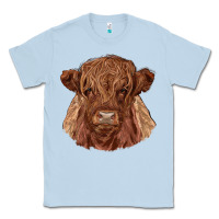 Dusty Blue highland cow Classic Tee - RanaPortraitStore