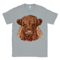 Heather Grey highland cow Classic Tee - RanaPortraitStore
