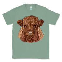 Sage highland cow Classic Tee - RanaPortraitStore