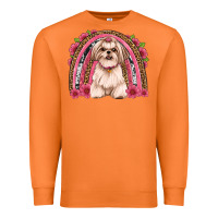 Carrot shih tzu floral rainbow Premium Sweatshirt - JahusDesignShop