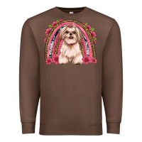 Chestnut shih tzu floral rainbow Premium Sweatshirt - JahusDesignShop