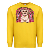 Lemon shih tzu floral rainbow Premium Sweatshirt - JahusDesignShop