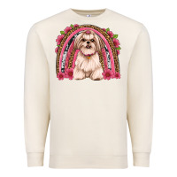 Sandshell shih tzu floral rainbow Premium Sweatshirt - JahusDesignShop