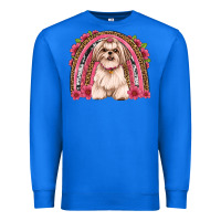 True Royal shih tzu floral rainbow Premium Sweatshirt - JahusDesignShop