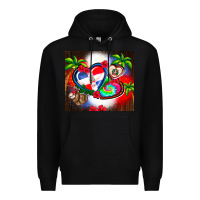 Black dominican republic  leopard Premium Hoodie - AdoDesignShop