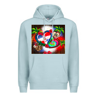 Blue Mist dominican republic  leopard Premium Hoodie - AdoDesignShop