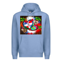 Colony Blue dominican republic  leopard Premium Hoodie - AdoDesignShop