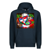 Navy dominican republic  leopard Premium Hoodie - AdoDesignShop