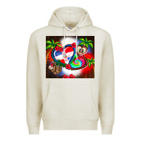 Oatmeal Heather dominican republic  leopard Premium Hoodie - AdoDesignShop