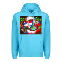 Ocean Blue dominican republic  leopard Premium Hoodie - AdoDesignShop