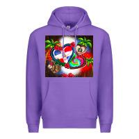 Purple dominican republic  leopard Premium Hoodie - AdoDesignShop