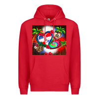 Red dominican republic  leopard Premium Hoodie - AdoDesignShop