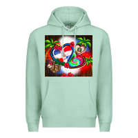 Seafoam dominican republic  leopard Premium Hoodie - AdoDesignShop