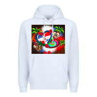 White dominican republic  leopard Premium Hoodie - AdoDesignShop