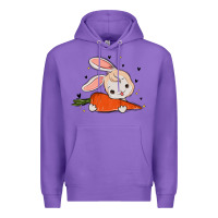 Purple so hoppin boujee easter bunny stanley Premium Hoodie - MaliasSmallBusiness