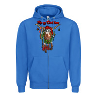 True Royal merry christmas longhorn cow Zipper Hoodie - RanaPortraitStore