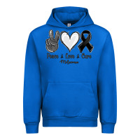 Cobalt Peace love cure Melanoma Cancer Urban Hoodie - NancyCooperArtShop