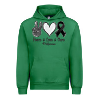 Emerald Peace love cure Melanoma Cancer Urban Hoodie - NancyCooperArtShop