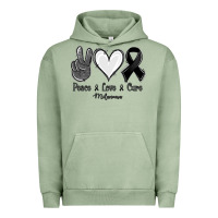 Pigment Oil Green Peace love cure Melanoma Cancer Urban Hoodie - NancyCooperArtShop