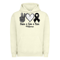 Pigment Pistachio Peace love cure Melanoma Cancer Urban Hoodie - NancyCooperArtShop