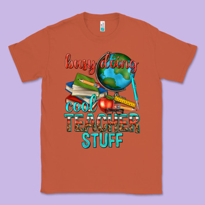 Busy Doing Cool Teacher Stuff Classic Tee Designed By Texasbilliewilder
