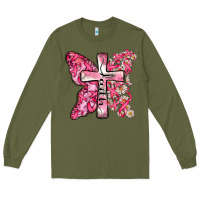 Army Green faith cancer cross Long Sleeve Tee - Zillion Design Studio