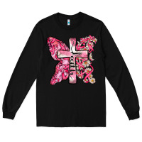 Black faith cancer cross Long Sleeve Tee - Zillion Design Studio